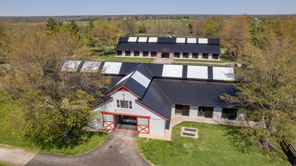 High-Quality Metal Roof Installed on a Horse Barn