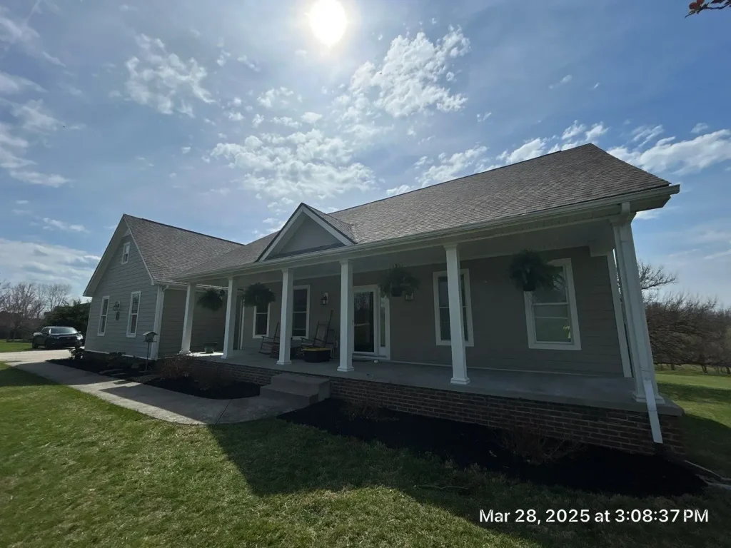 New roof installation on a single-story home in Winchester, KY, completed by AIC Roofing & Construction.