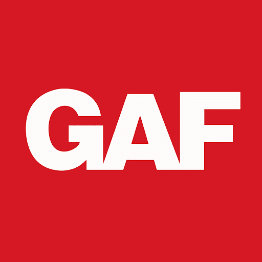 GAF logo representing a top roofing shingle brand used by AIC Roofing in Lexington, KY.
