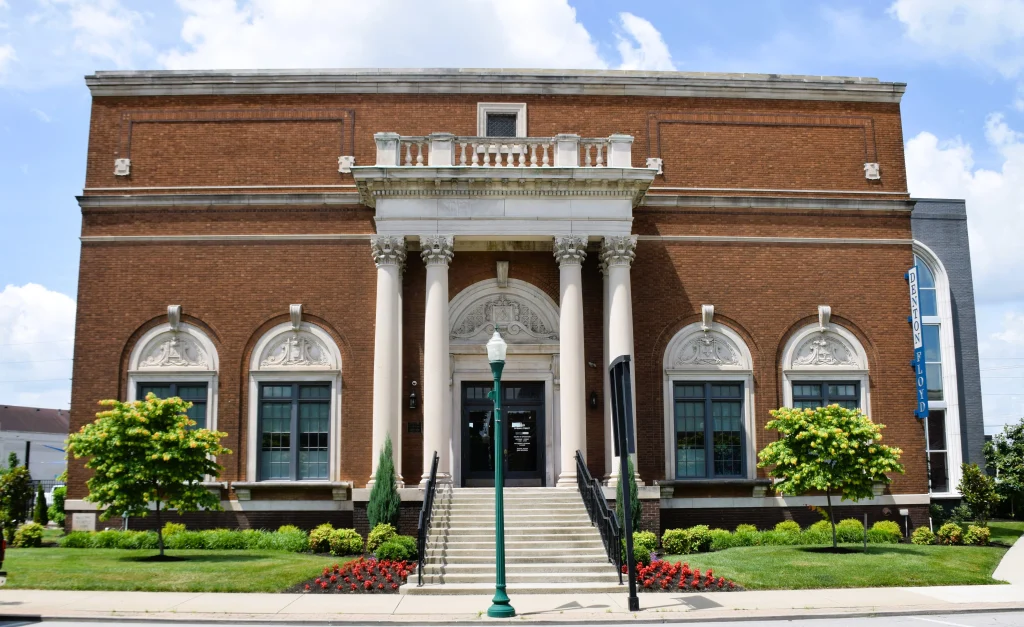 Denton Floyd Real Estate Group office housed in a grand historic building in Jeffersonville, Indiana