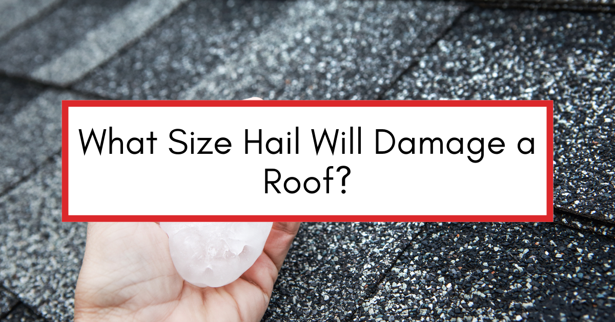 Hailstones hitting a roof causing potential damage to shingles.