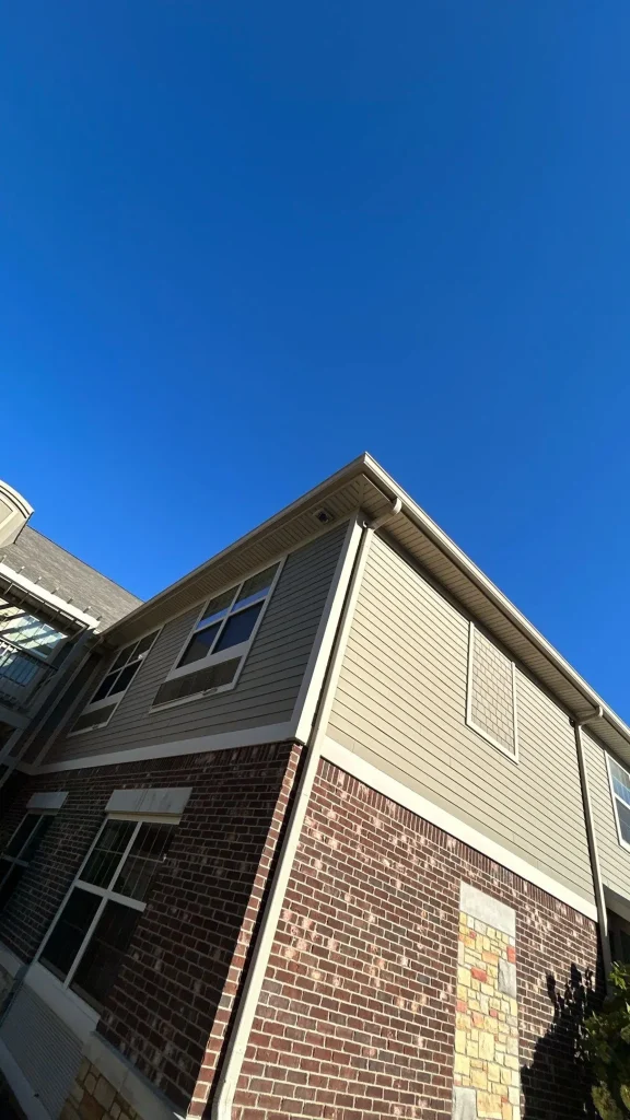 Exterior of a Louisville, Kentucky building showing siding that needs replacement or repair