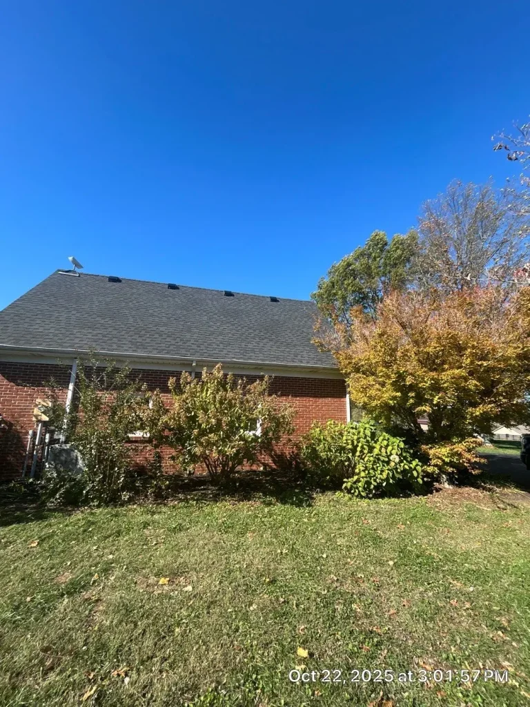 Asphalt shingle roof repair completed on a home in Nicholasville KY