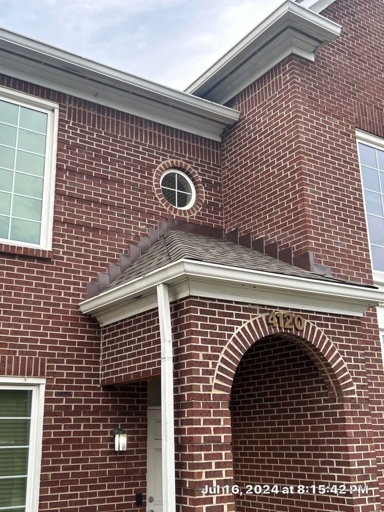 Gutter system installed on a brick home in Louisville, KY