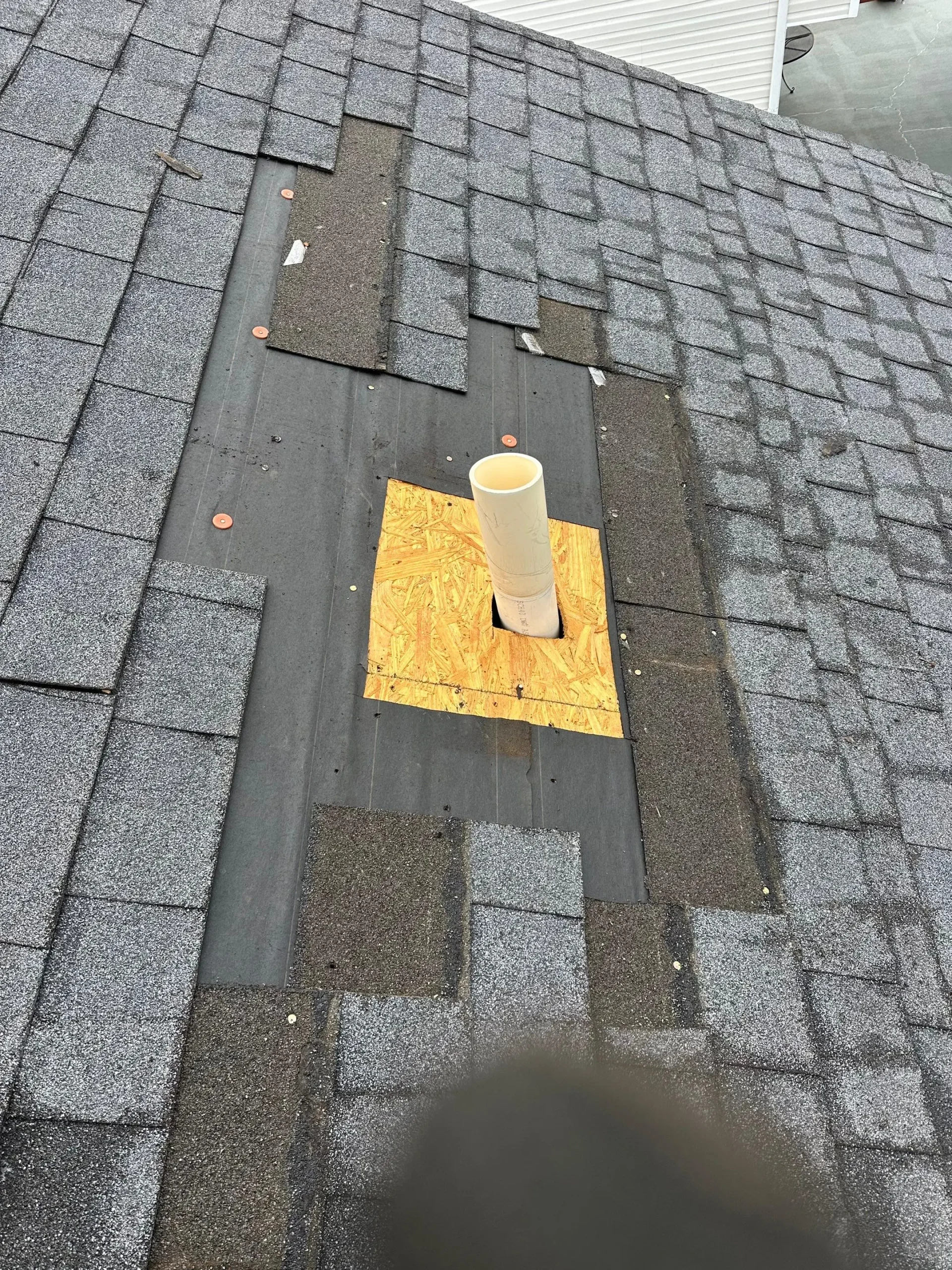 Roof penetration in need of repair on a Nicholasville KY home