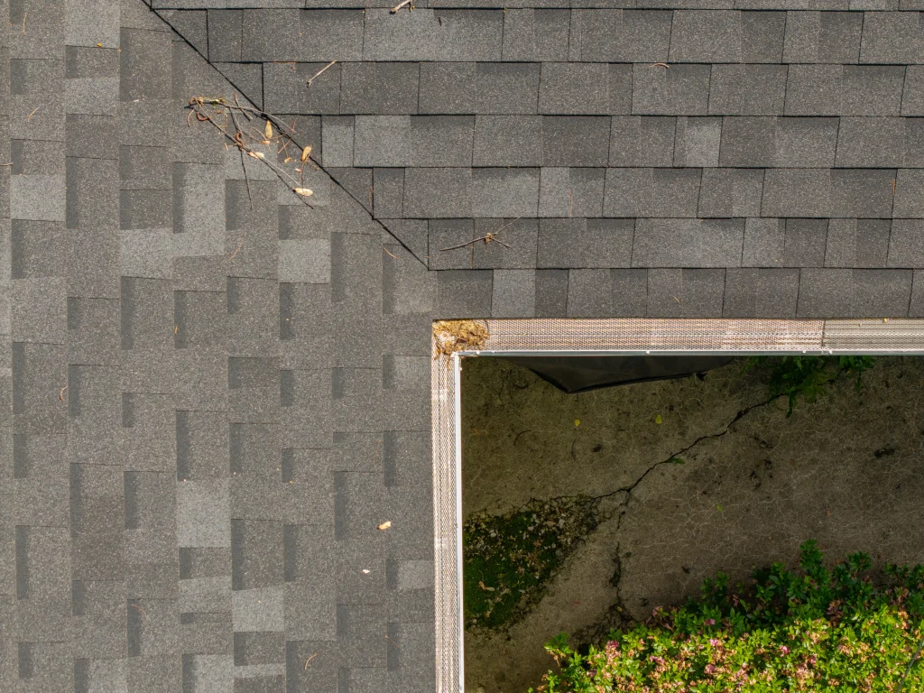 New gutter guards installed on a residential home in Lexington Kentucky