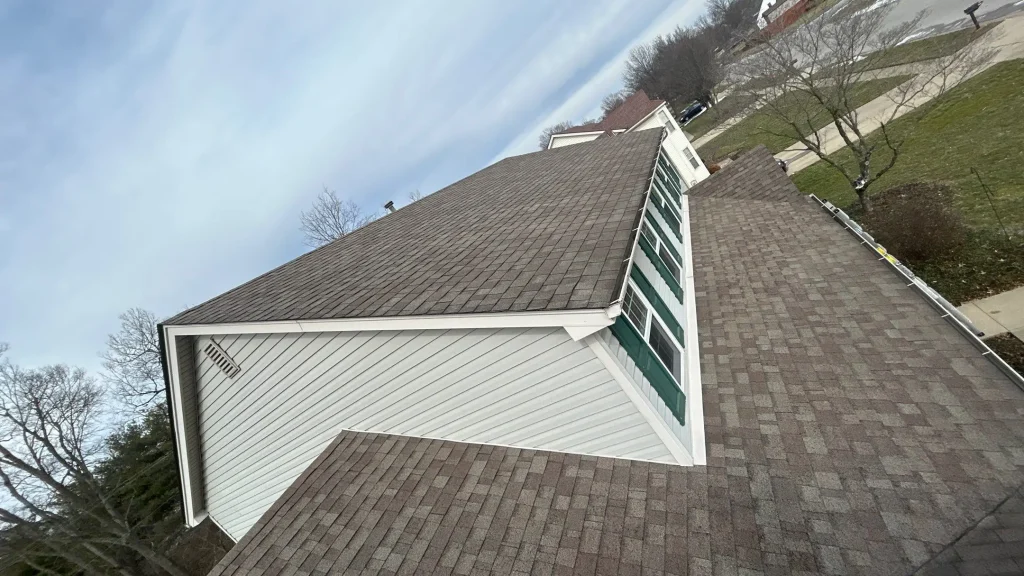 Vinyl siding installed on a residential gable exterior in Lexington Kentucky