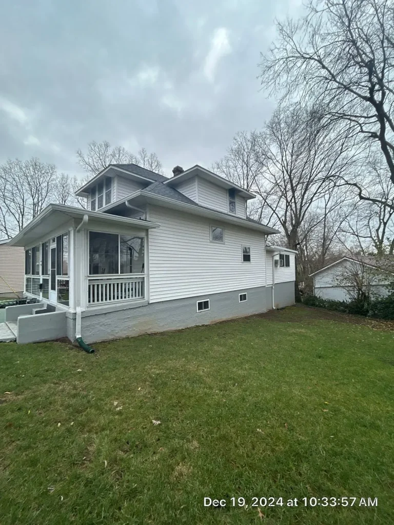 Residential gutter and downspout system directing water away from home in Lexington KY
