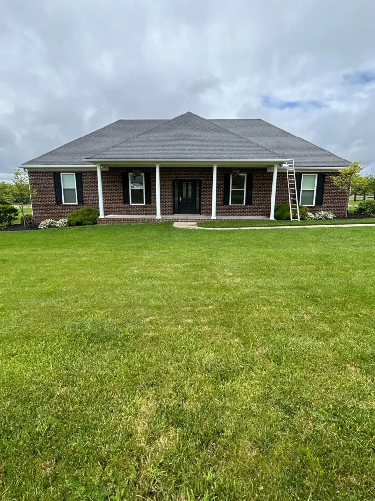New roof replacement on brick home in Wilmore KY with architectural asphalt shingles